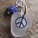 Sea Glass Jewelry - Increase The PEACE - Genuine Sea Glass Cluster Necklace by SeaFindDesigns on Etsy
