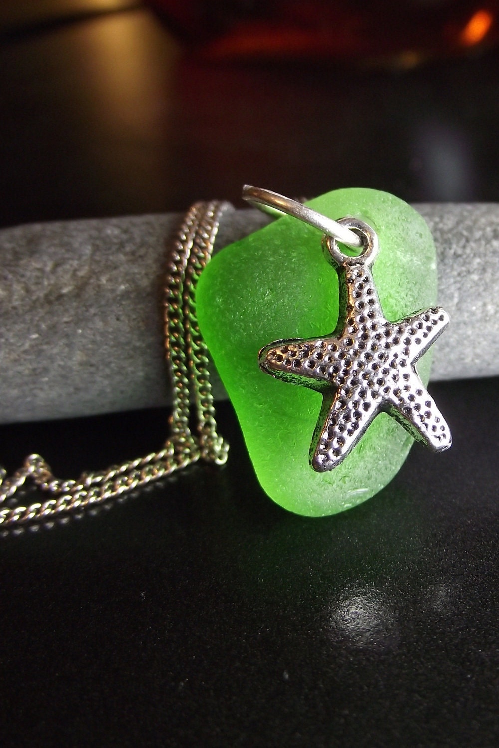 Patrick - Genuine Sea Glass Jewelry - Starfish Necklace