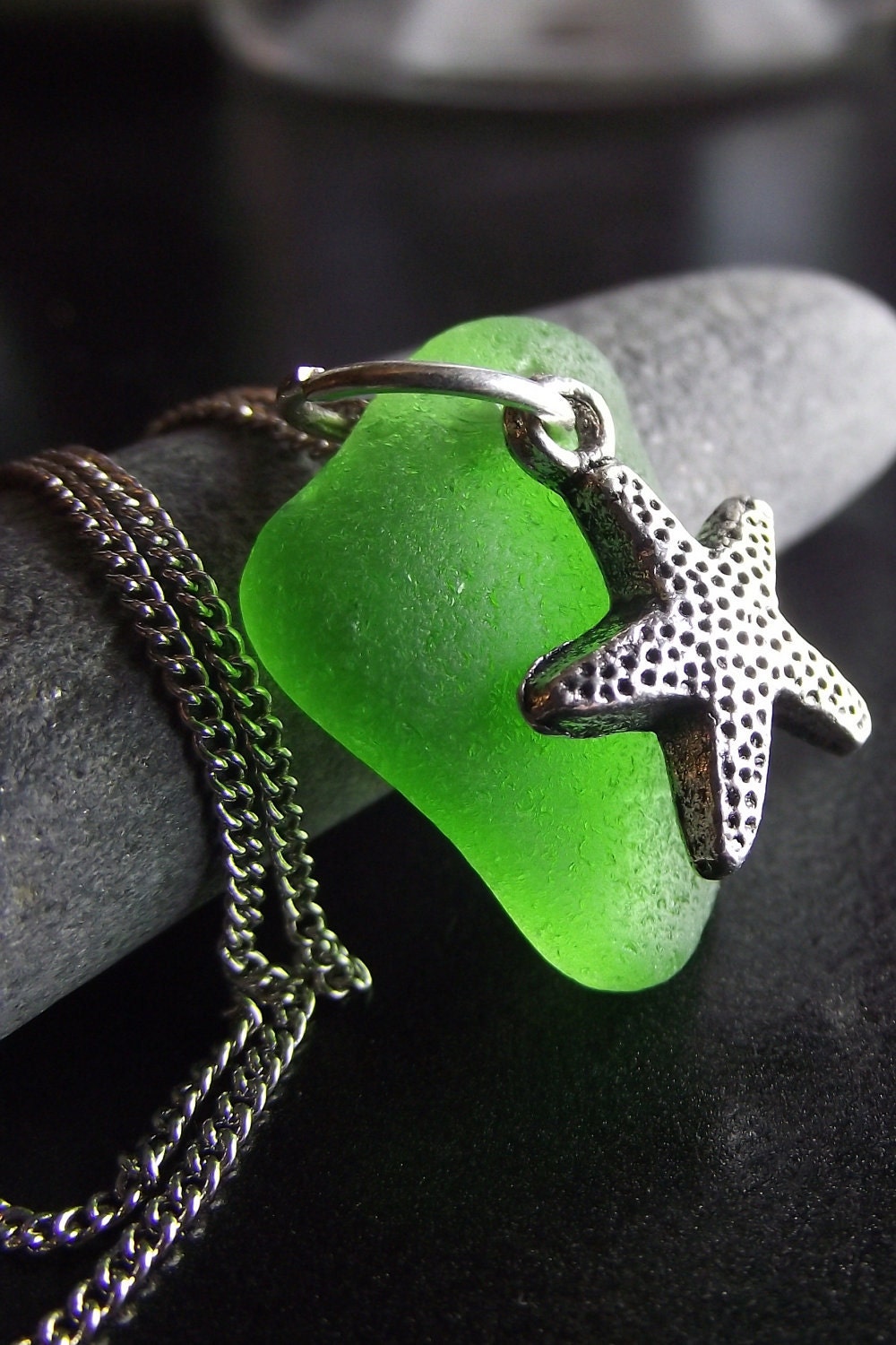 Patrick - Genuine Sea Glass Jewelry - Starfish Necklace