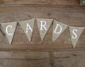 CARDS Mini Glittered Burlap Banner