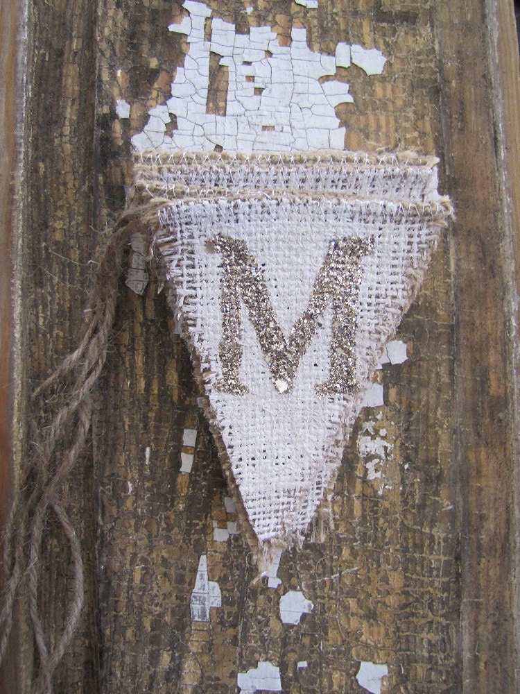 Merry & Bright Holiday Burlap Banner...Mini