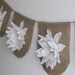 White Blooms.....on Burlap