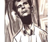 Jack Kerouac, signed print of an original painting
