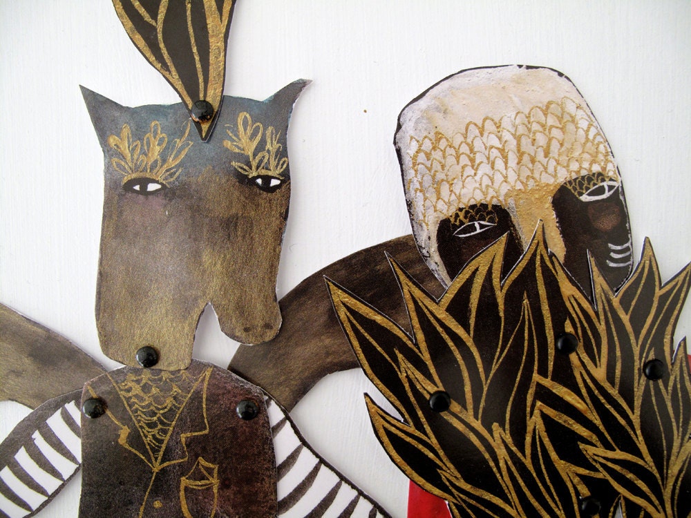 Hybrid Hinged Beasts Articulated Paper Dolls V6 / Hinged Beasts Series