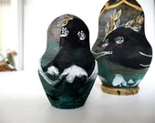 Mountain Spirits Four Piece Nesting Doll Set / Original Artwork