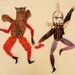 Horse Headed Papageno DIY Articulated Paper Doll with brads / Hinged Beasts Series
