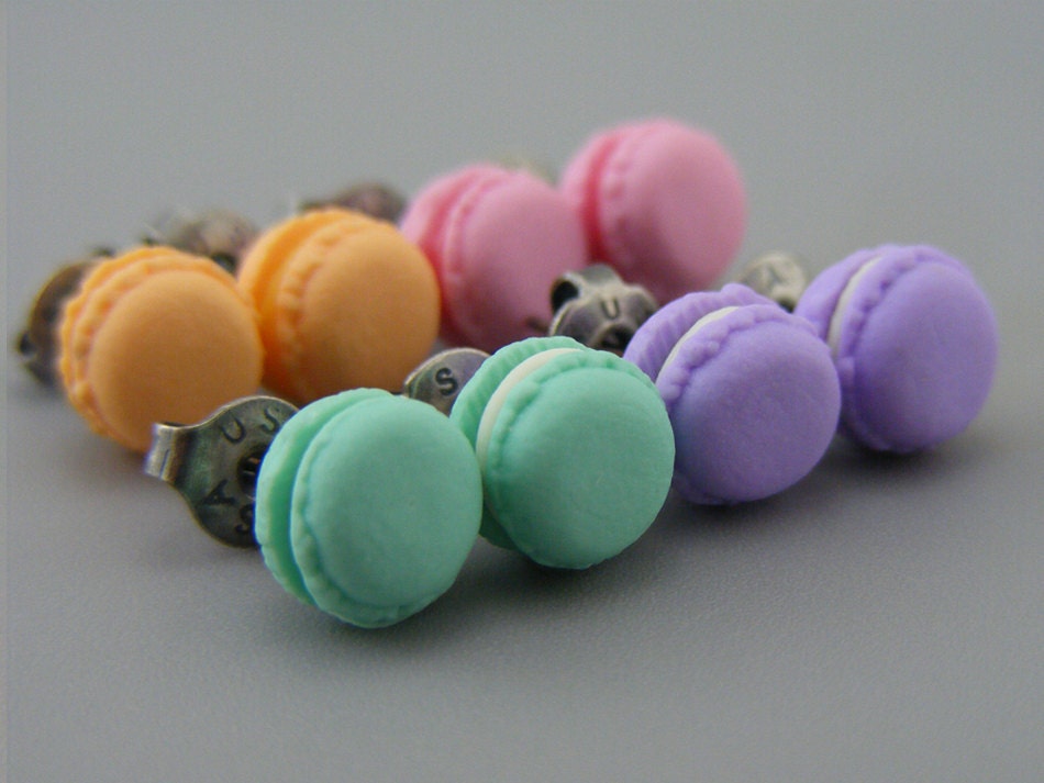 Micro Macaron Studs / Post Earrings - Choose Your Favorite