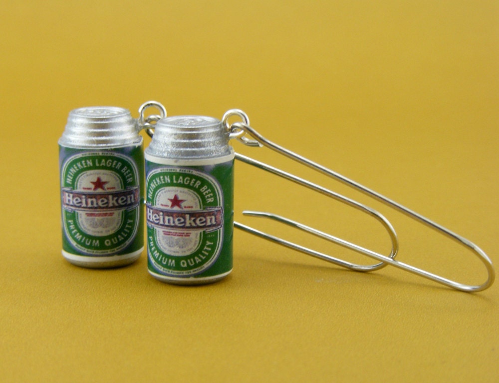 Heineken Beer Earrings