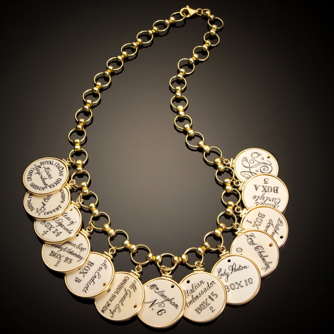 Ivory Theatre Token Necklace - Cherish Necklace