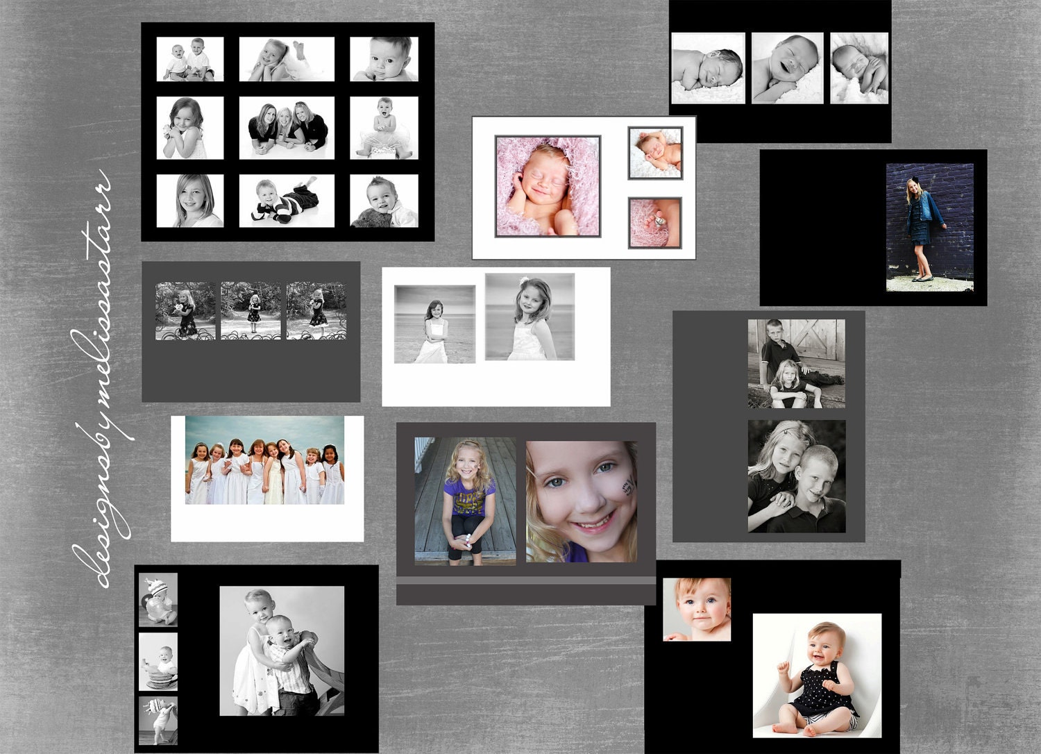 Blank PSD Photo Template Collection Photoshop Digital Cards