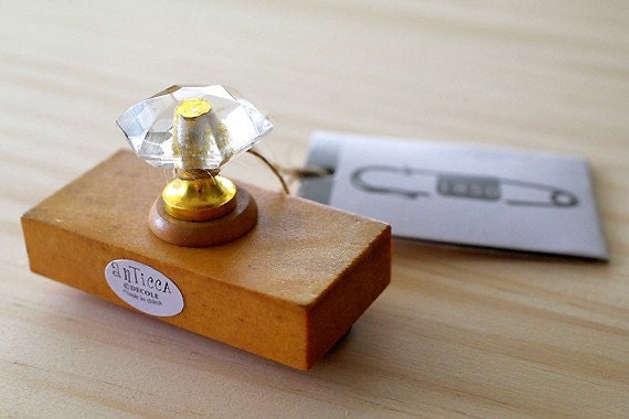 Antique crystal stamp - NUMBER PIN