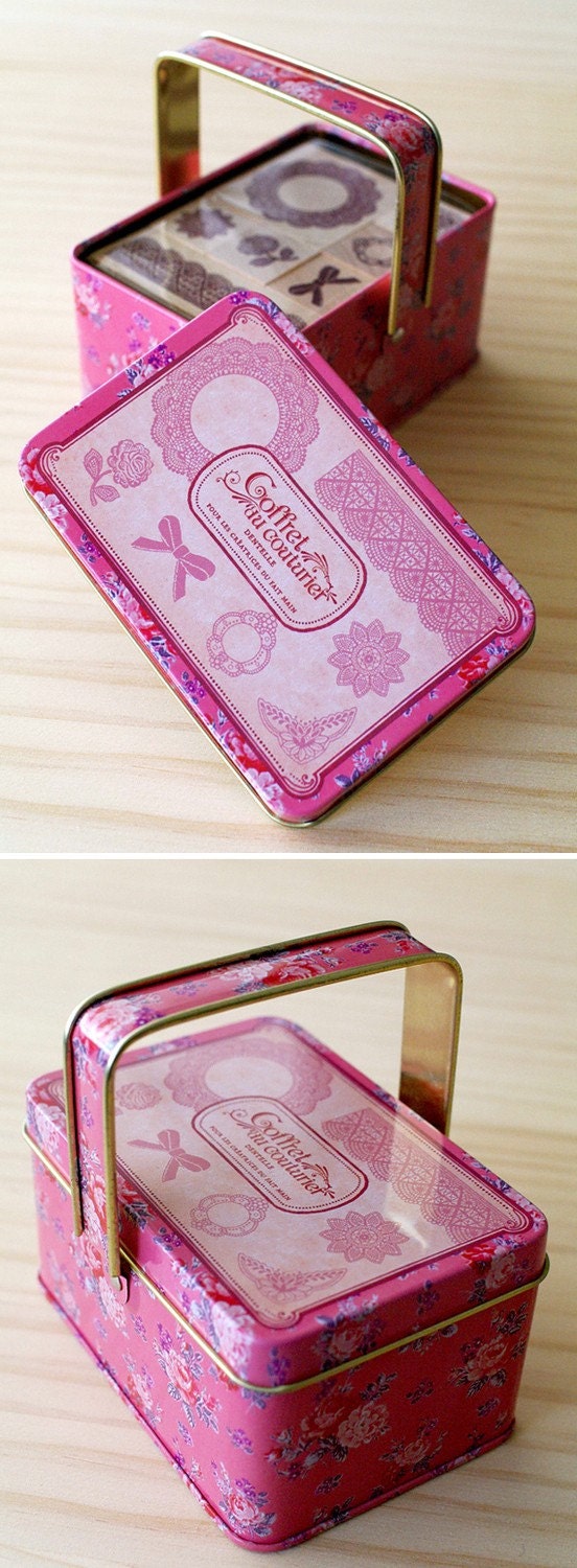 NEW - Basket can stamp set - Lace