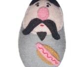 Felt DiDi Doll - Jean-Pierre the Food Critic eats Junk