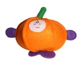 Hand Stitched Felt Pumpkin Baby Doll - Boo