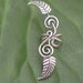 Sterling Leaf EAR CUFF - TENDRILS - Silver Spiral Handcrafted Ear Wrap Earwear