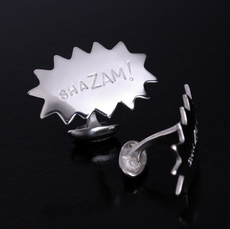 Shazam Cufflinks - as featured in Seattle Magazine