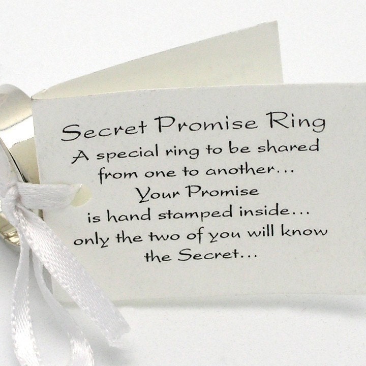 You Have My Heart - Sterling Silver Secret Promise Ring - Choose Your Size - block letter font engraved