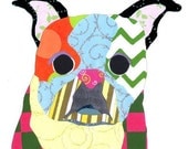 Boston Terrier Collage Print