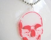 SALE Red skull necklace