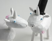 Bride and Groom Unicorns for your Wedding Cake