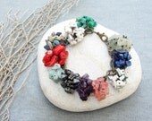 Bubbles of Joy Bracelet - Coral, Lapis Lazuli, Jade, Quartz, Amethyst