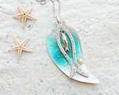 Shell Fish Necklace - Mother of Pearl Rhinestone