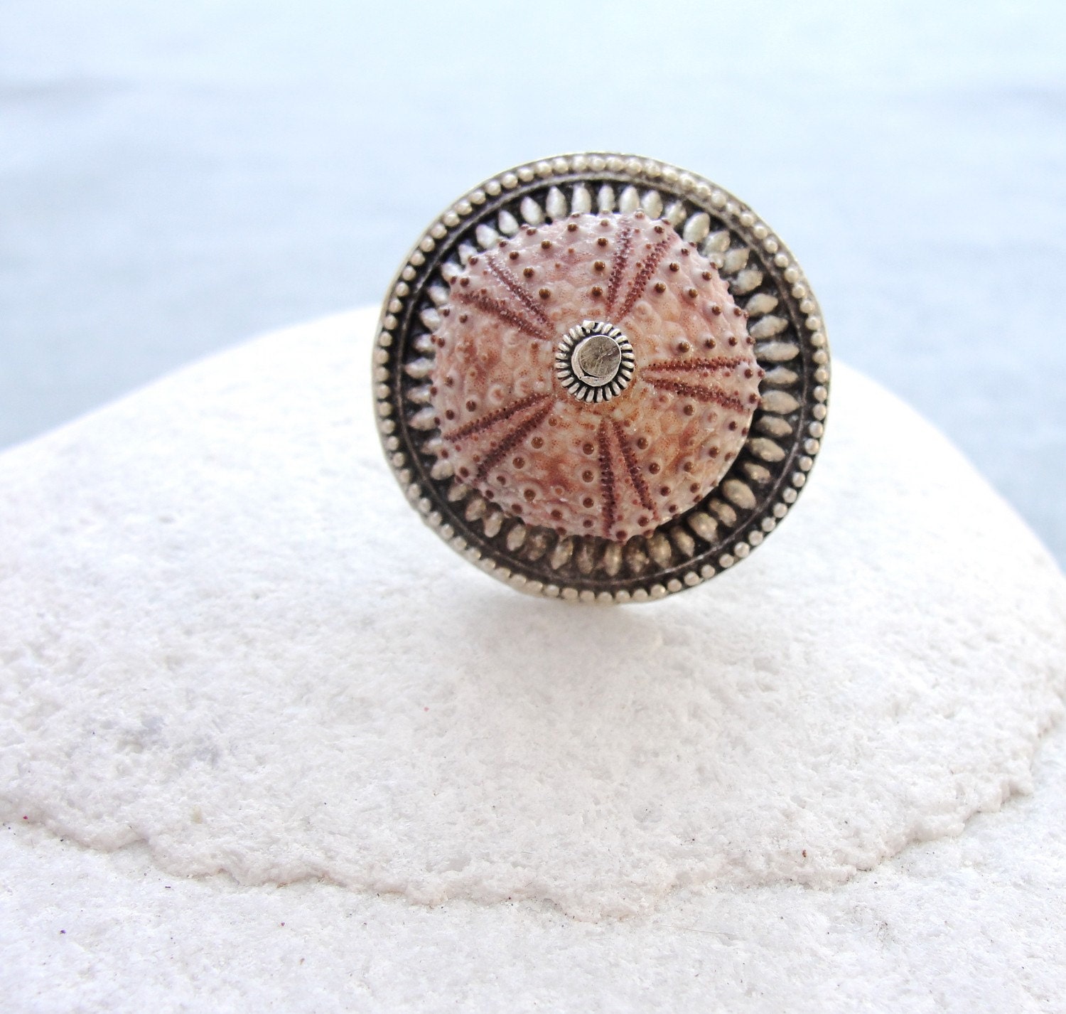 Pink Sea Urchin Ring