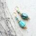 Bella Crysocolla Earrings - Gold plated