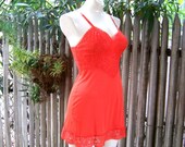 Spicy Tangerine vintage mini slip