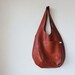 Large Leather Hobo Bag in Cow Leather - Made to Order