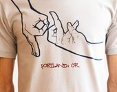 SALE/// PDX Represent Tshirt - Blue and Red Ink