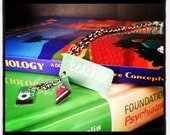 Teacher of the year upcycled gift card charm necklace
