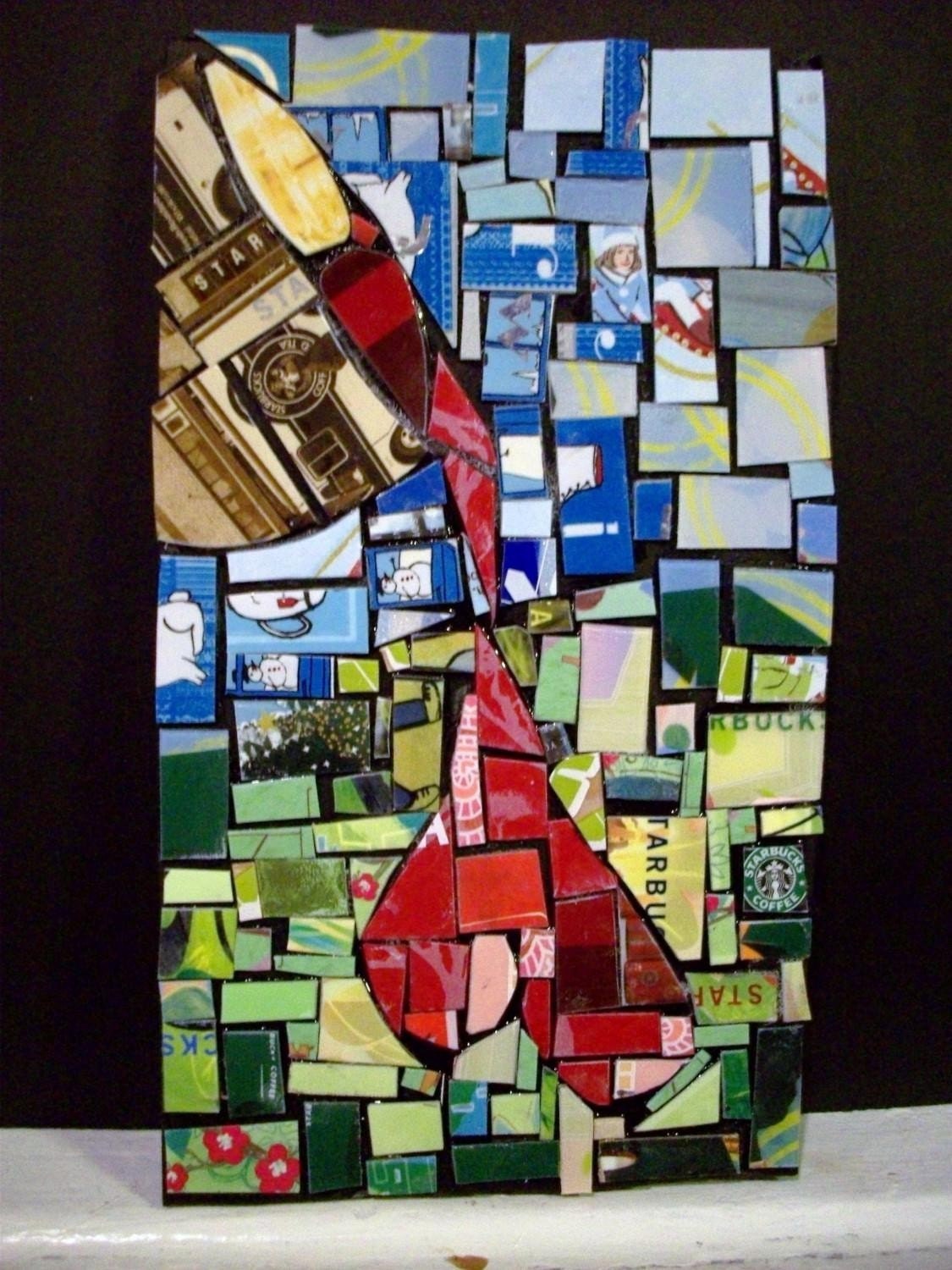 Custom Mosaics upcycled gift card art