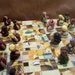 Checkers Battle of the Baristas upcycled checker board and polymer clay barista set