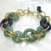 Prep School...Lapis, Jade, Gold Linked Loop de Loop Bracelet...