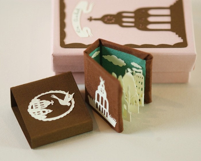 Miniature Book. Collector Quality. One of a Kind. With Papercut Elements.