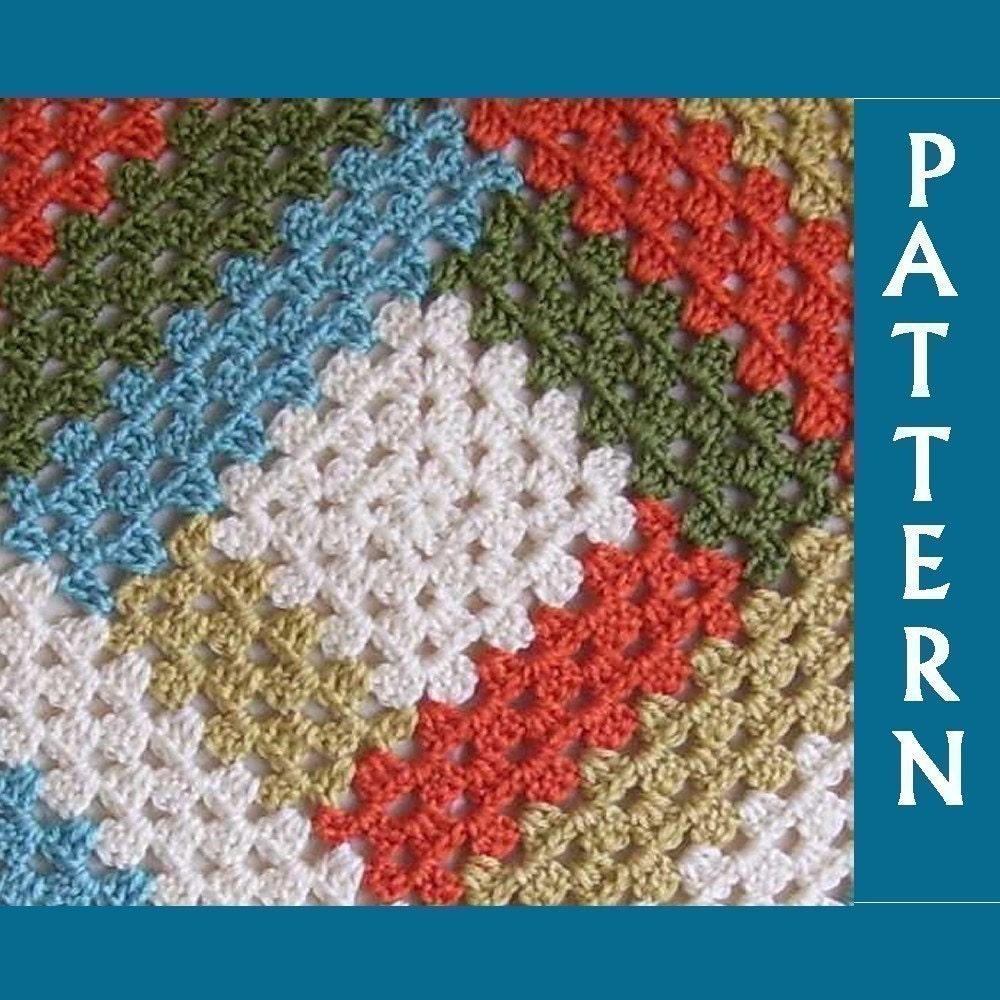 Crochet Pattern--Granny's Baby Log Cabin Blanket