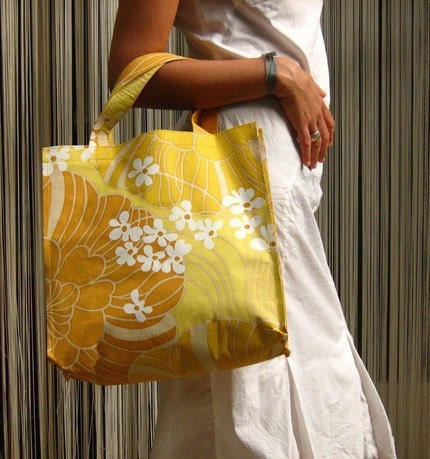 Liberty vintage wallpaper shopping bag\/tote