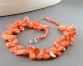 Peach Cheria Set - Coral Teardrops