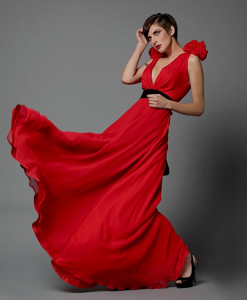 Silk Rose Gown Made to Order