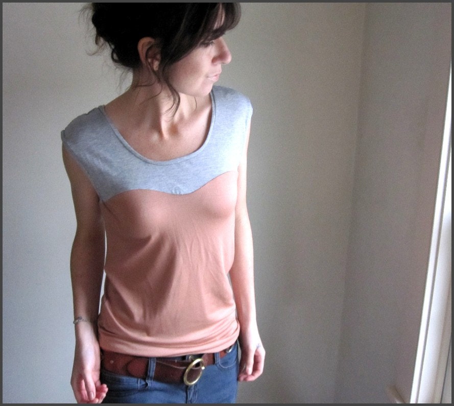 Dusty Rose and Gray Oscillate Shirt