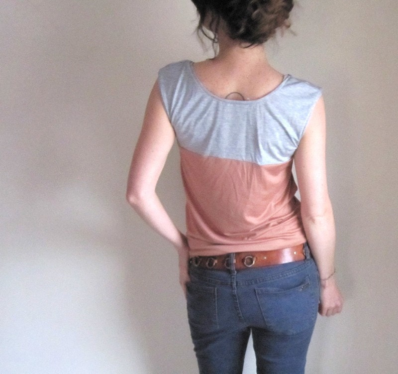 Dusty Rose and Gray Oscillate Shirt