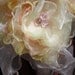Eco Wedding Bouquet Peach, Yellow, Pale Yellow Organza Peonies 8 Count with Champagne Wrap and Bow eco friendly wedding