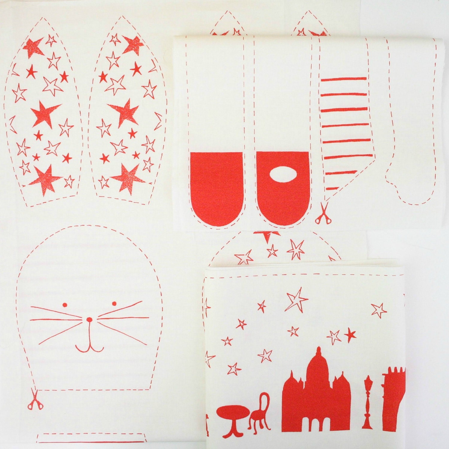 SALE I love paris rabbit RED