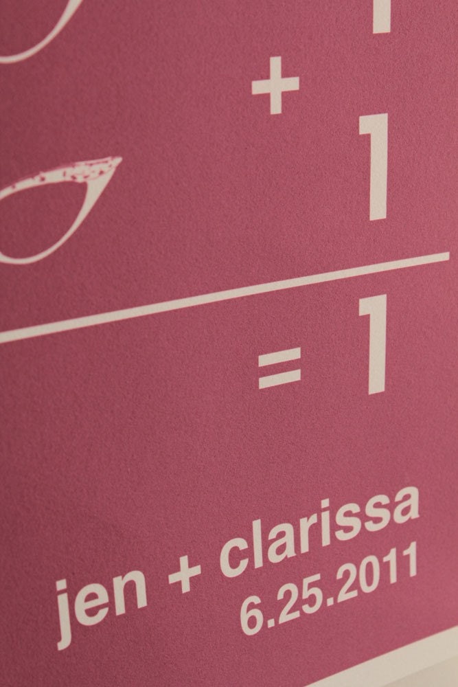 CUSTOM...The New Math...enGAYgement...Giclee Print Poster in Peony...8x10