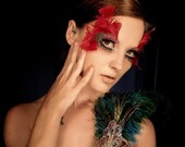 The Penelope - Burlesque Peacock Pin or Feather Fascinator