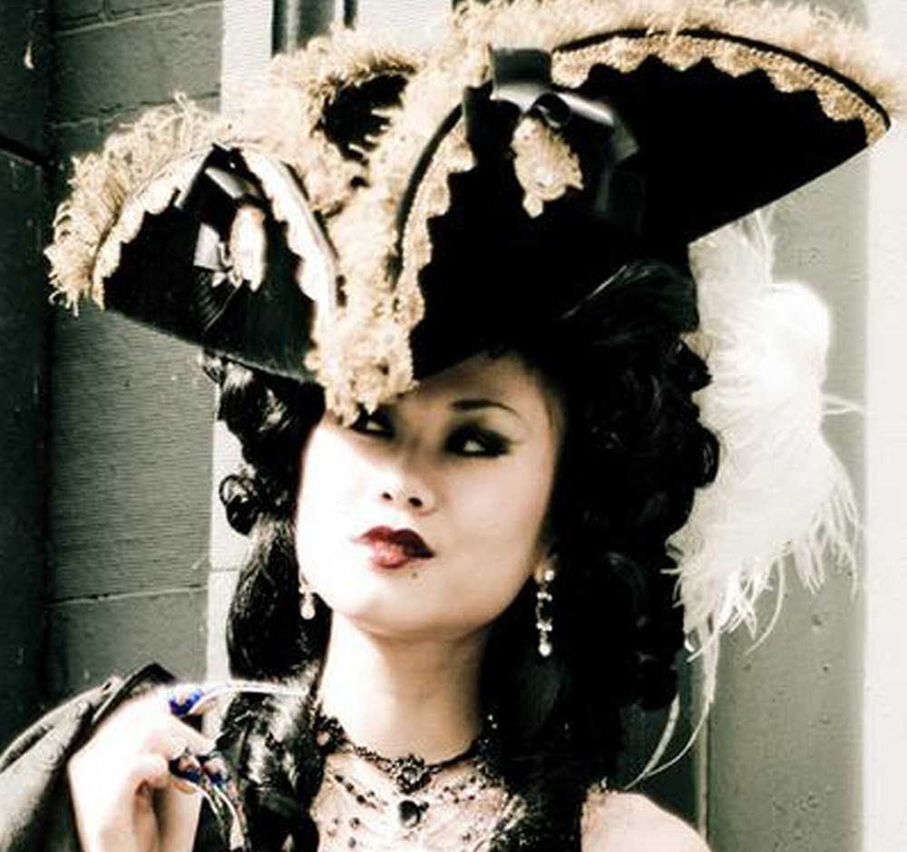 The Munchausen - Velvet Tricorn Hat - Pirate - Marie Antoinette