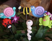 Polymer Clay Pot Garden Stake Full COLLECTION