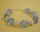 Chunky Sterling and Swarovski Bracelet