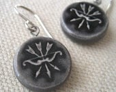 diana earrings, charcoal ... handmade porcelain jewelry